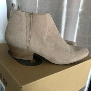 Tan suede booties